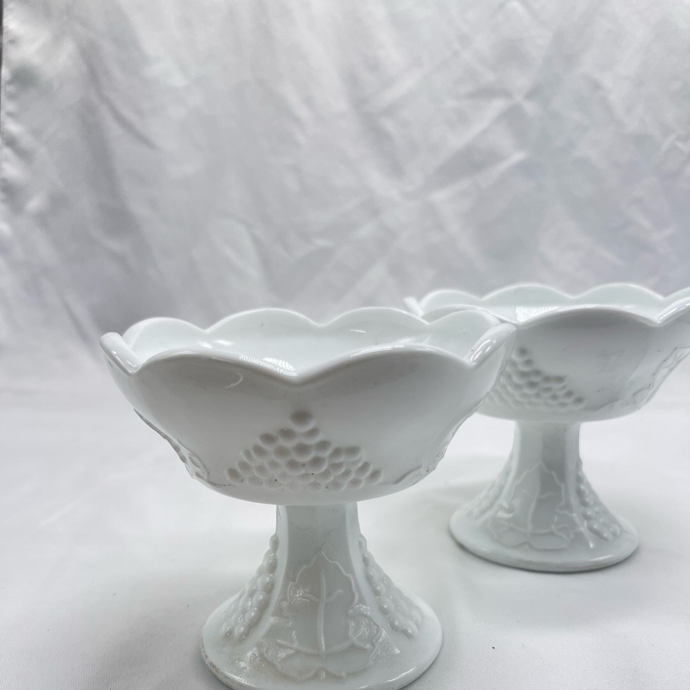 VTG Indiana Glass milk glass candle stick holders - Picture 5 of 8